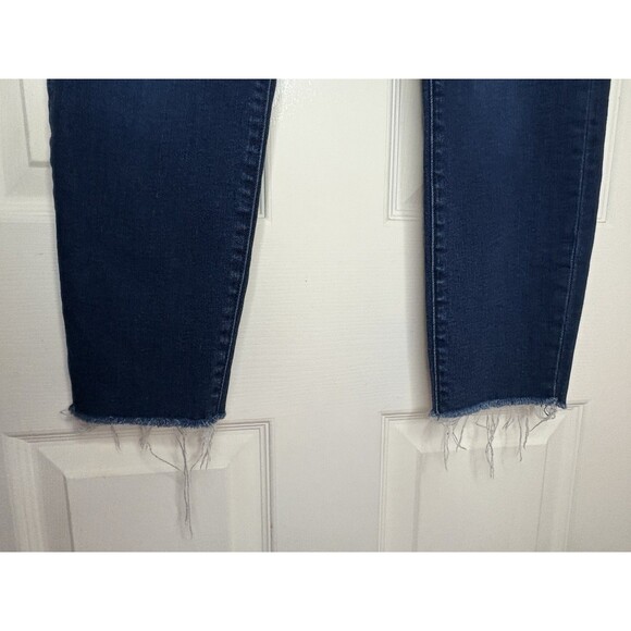 L'AGENCE Jeans Women Size 25 Raw Hem Stretchy Mid Rise Anchor Blue New - Picture 5 of 8